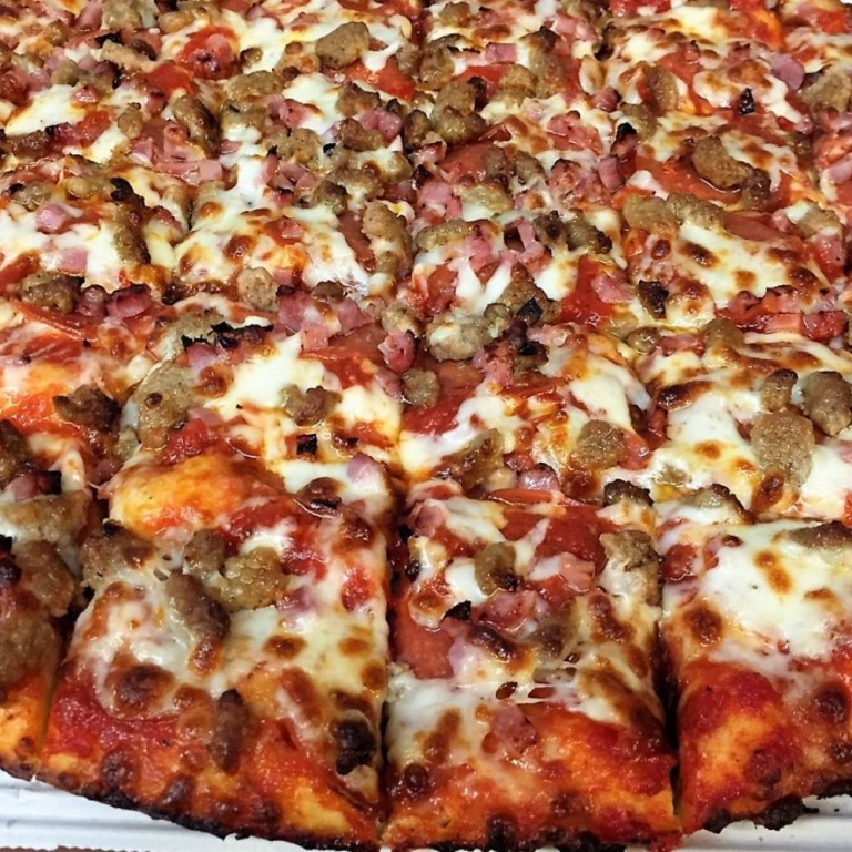 all meat pizza