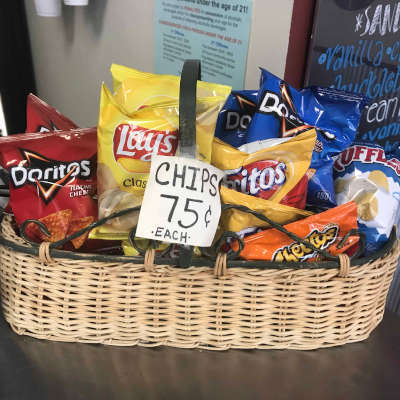 doritos, lays, and other chips