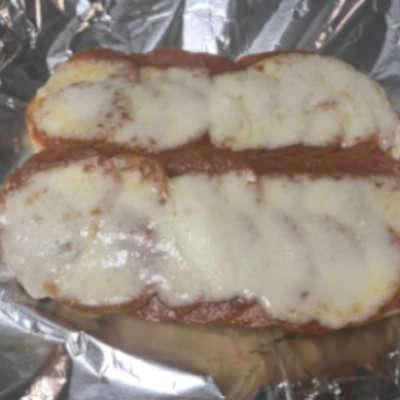 pizza sandwich with pepperoni